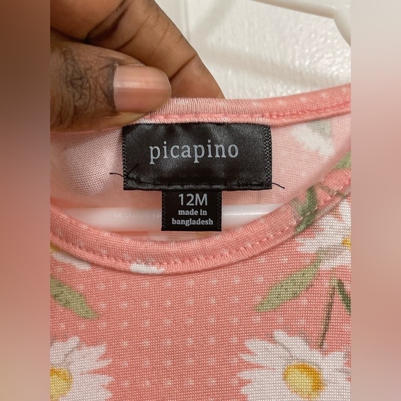🎈🎈🎈Picapino Girls Floral Dress Size 12 Month NWT - Picture 4 of 4